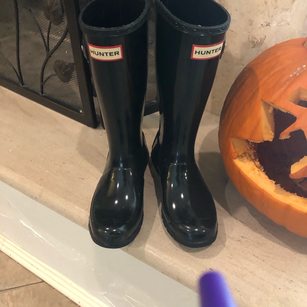 Kids Hunter Rain Boots Size 2B Black